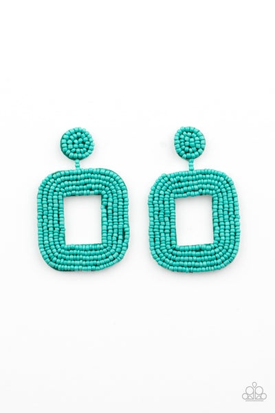 Beaded Bella Earrings__Blue