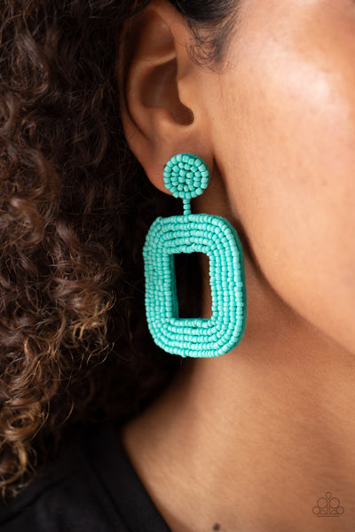 Beaded Bella Earrings__Blue