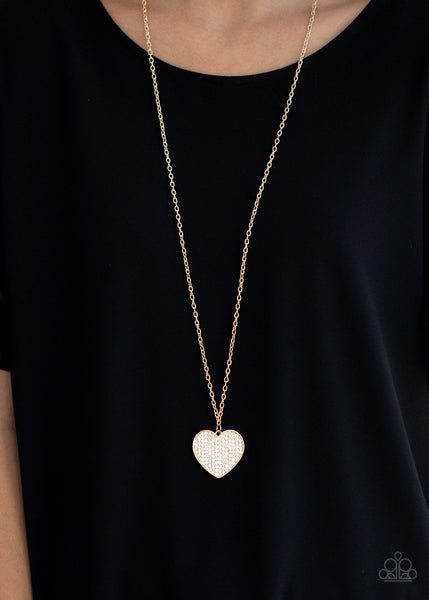 Have To Learn The HEART Way Necklace__Gold