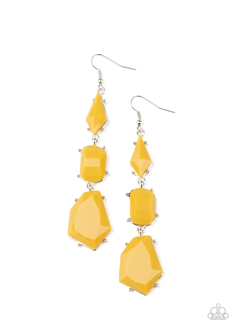 Geo Getaway Earrings__Yellow