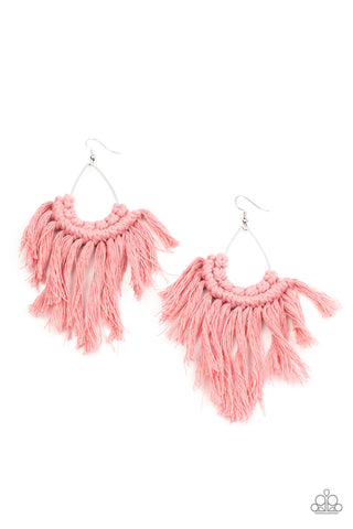 Wanna Piece Of MACRAME? Earrings__Pink