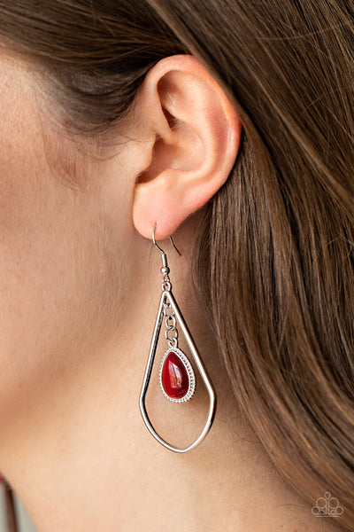 Ethereal Elegance Earrings__Red
