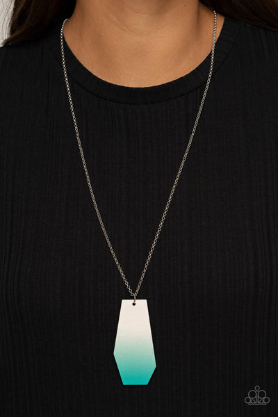 Watercolor Skies Necklace__Blue
