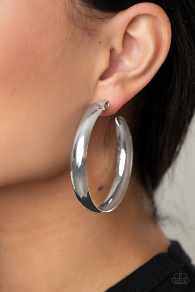 BEVEL In It Earrings__Silver