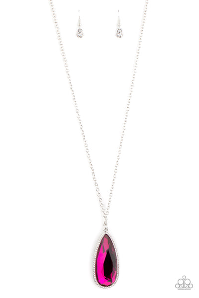 Watch Out For REIGN Necklace__Pink