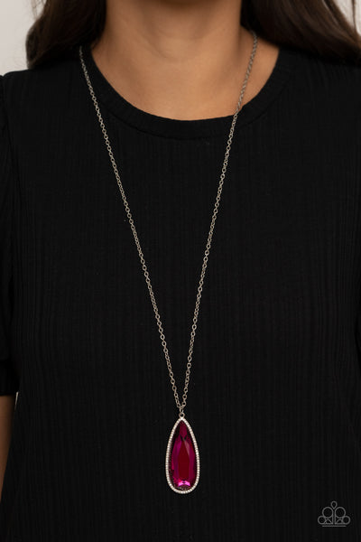 Watch Out For REIGN Necklace__Pink