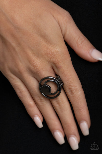 Edgy Eclipse Ring__Black