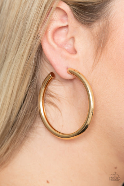 Curve Ball Earrings__Gold