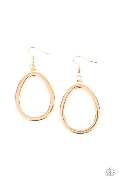 Casual Curves Earrings__Gold