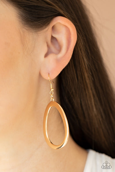 Casual Curves Earrings__Gold