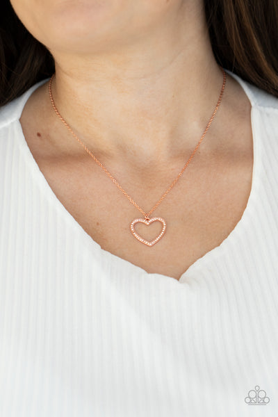 GLOW by Heart Necklace__Copper