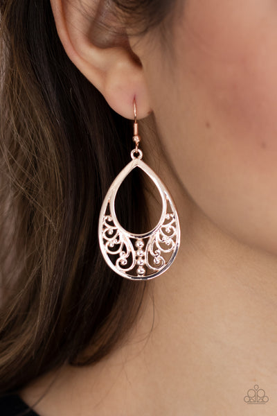 Stylish Serpentine Earrings__Rose Gold