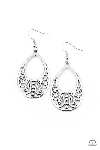 Stylish Serpentine Earrings__Silver