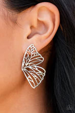 Butterfly Frills Earrings__Silver