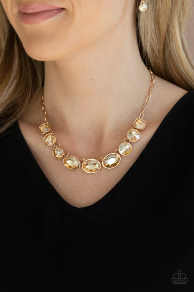 Gorgeously Glacial Necklace__Gold