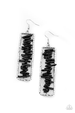 Dont QUARRY, Be Happy Earrings__Black