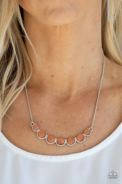 Serenely Scalloped Necklace__Orange