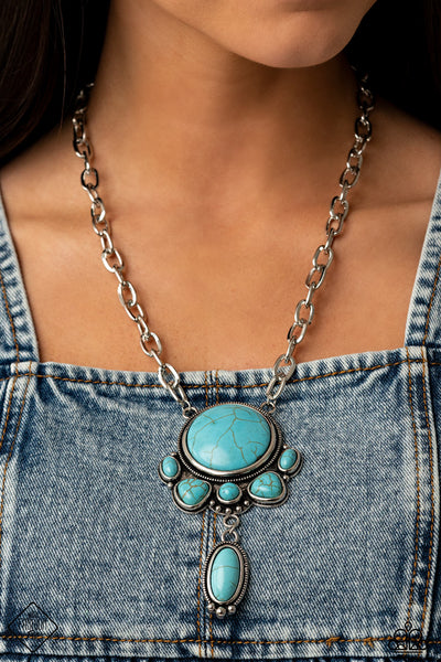 Geographically Gorgeous Necklace__ Blue