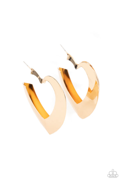 Heart-Racing Radiance Earrings__Gold