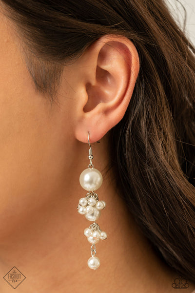 Ageless Applique Earrings__White