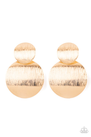 Here Today, GONG Tomorrow Earrings__Gold