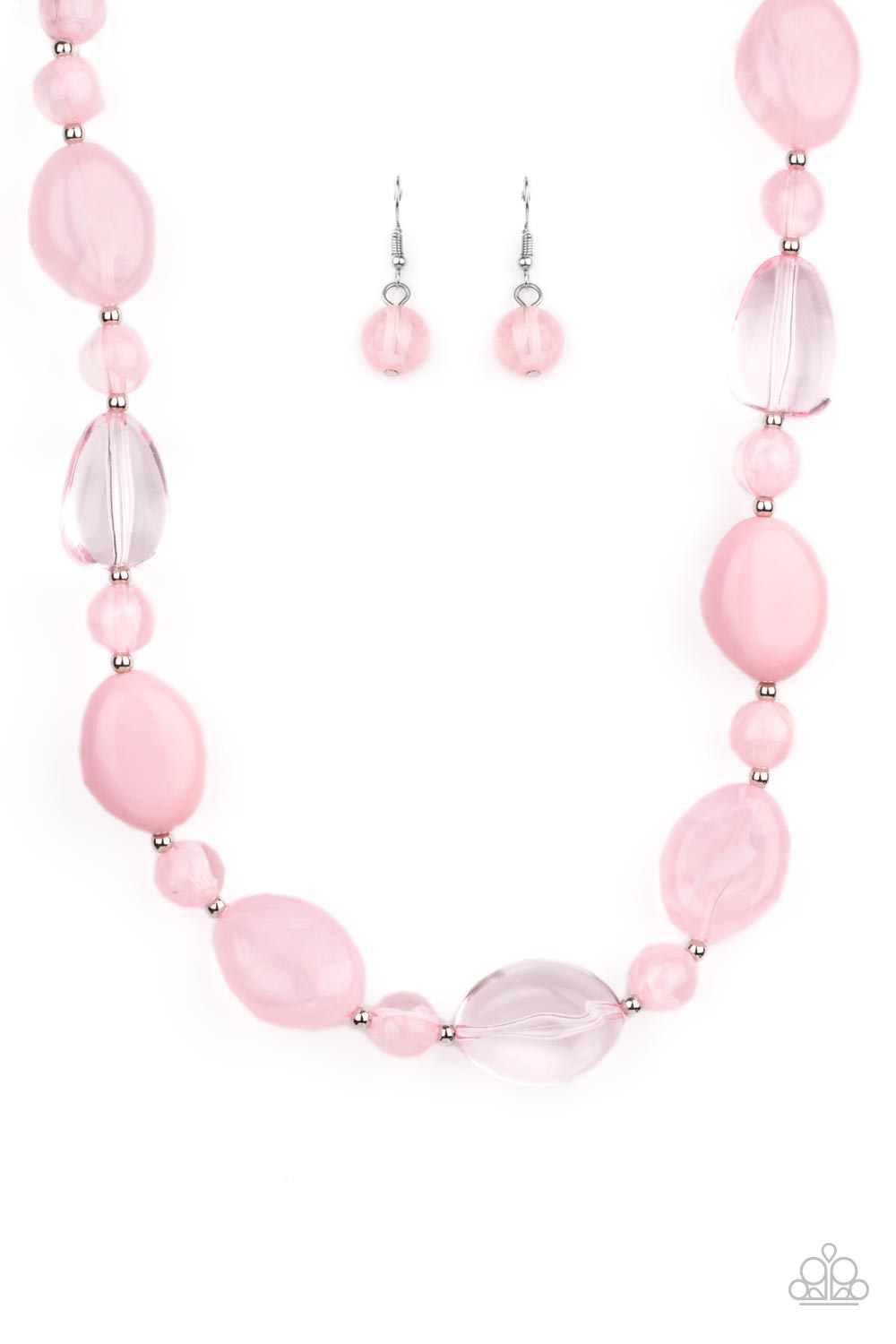 Staycation Stunner Necklace__Pink