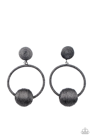 Social Sphere Earrings__Black