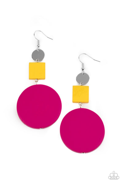 Modern Materials Earrings__Multi__Pink