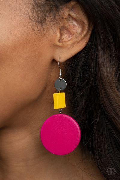 Modern Materials Earrings__Multi__Pink