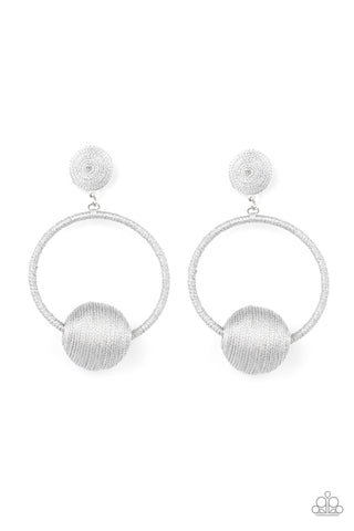 Social Sphere Earrings__Silver