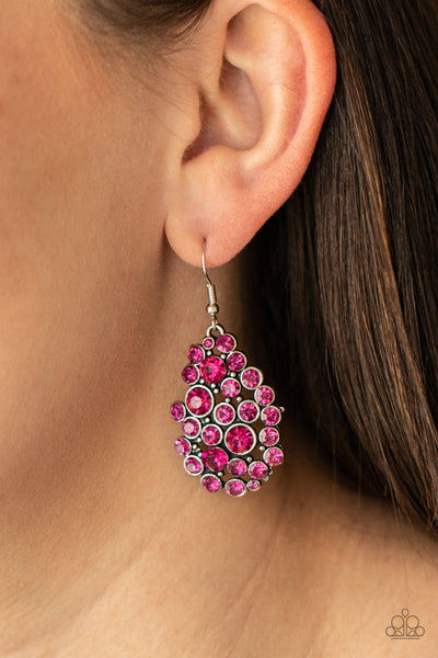 Smolder Effect Earrings__Pink