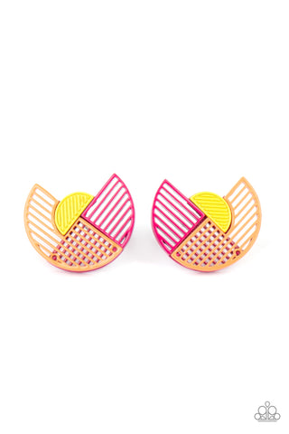 Its Just an Expression Earrings__Pink