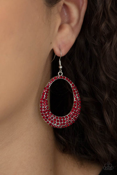 Life GLOWS On Earrings__Red