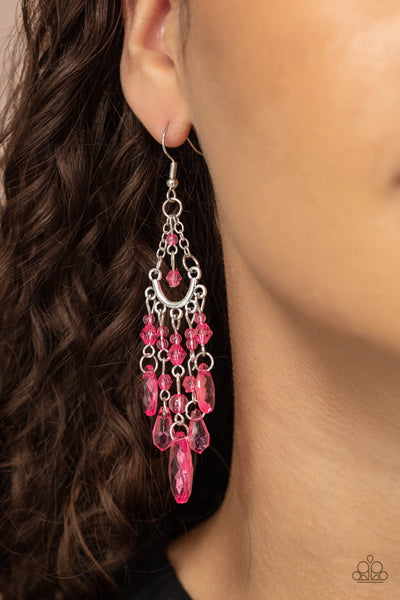 Paid Vacation Earrings__Pink