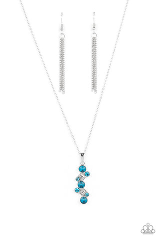 Classically Clustered Necklace__Blue