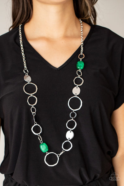 Colorful Combo Necklace__Green