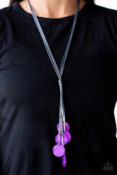 Tidal Tassels Necklace__Purple