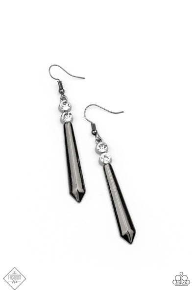 Sparkle Stream Earrings__Black