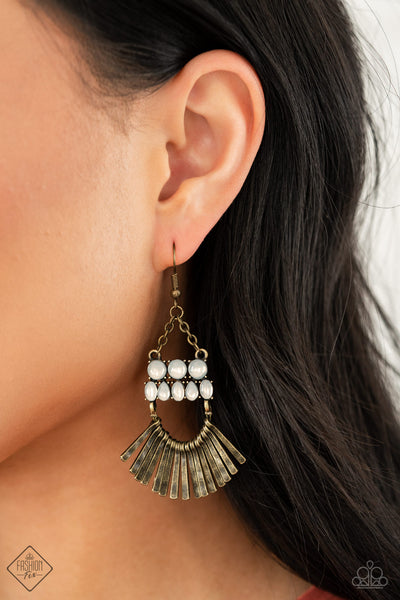 A FLARE For Fierceness Earrings__Brass