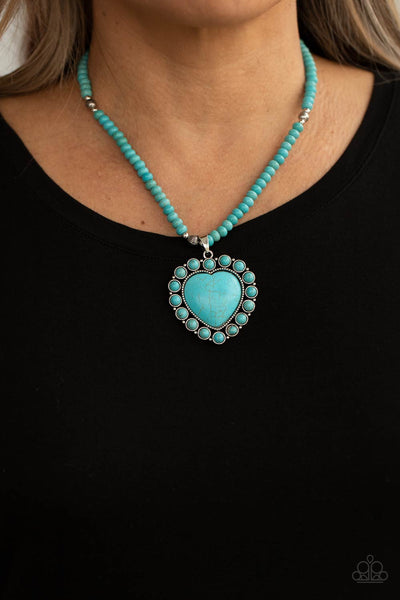 A Heart Of Stone Necklace__Blue