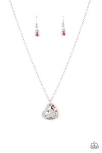 Happily Heartwarming Necklace__Pink