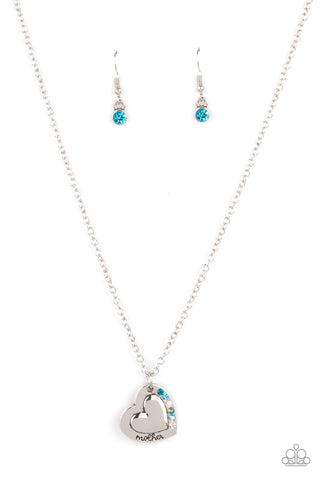 Happily Heartwarming Necklace__Blue
