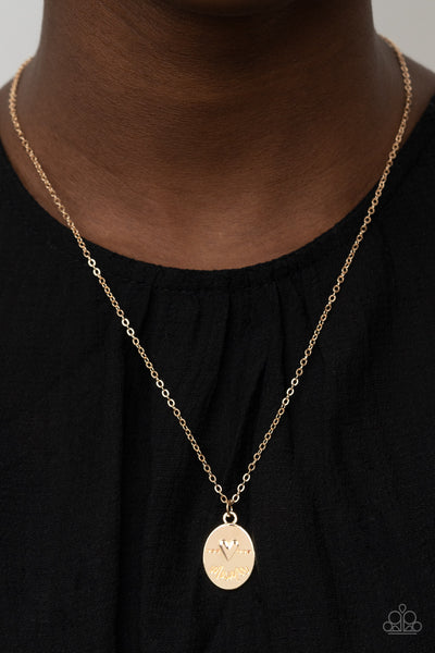 They Call Me Mama Necklace__Gold