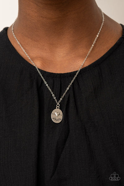 They Call Me Mama Necklace__Silver