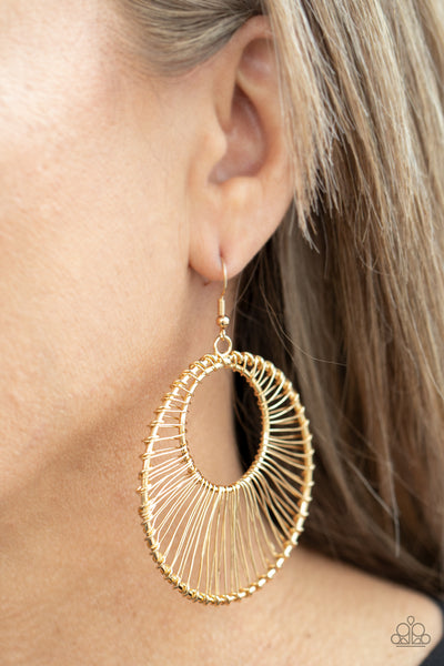 Artisan Applique Earrings__Gold