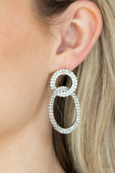 Intensely Icy Earrings__White