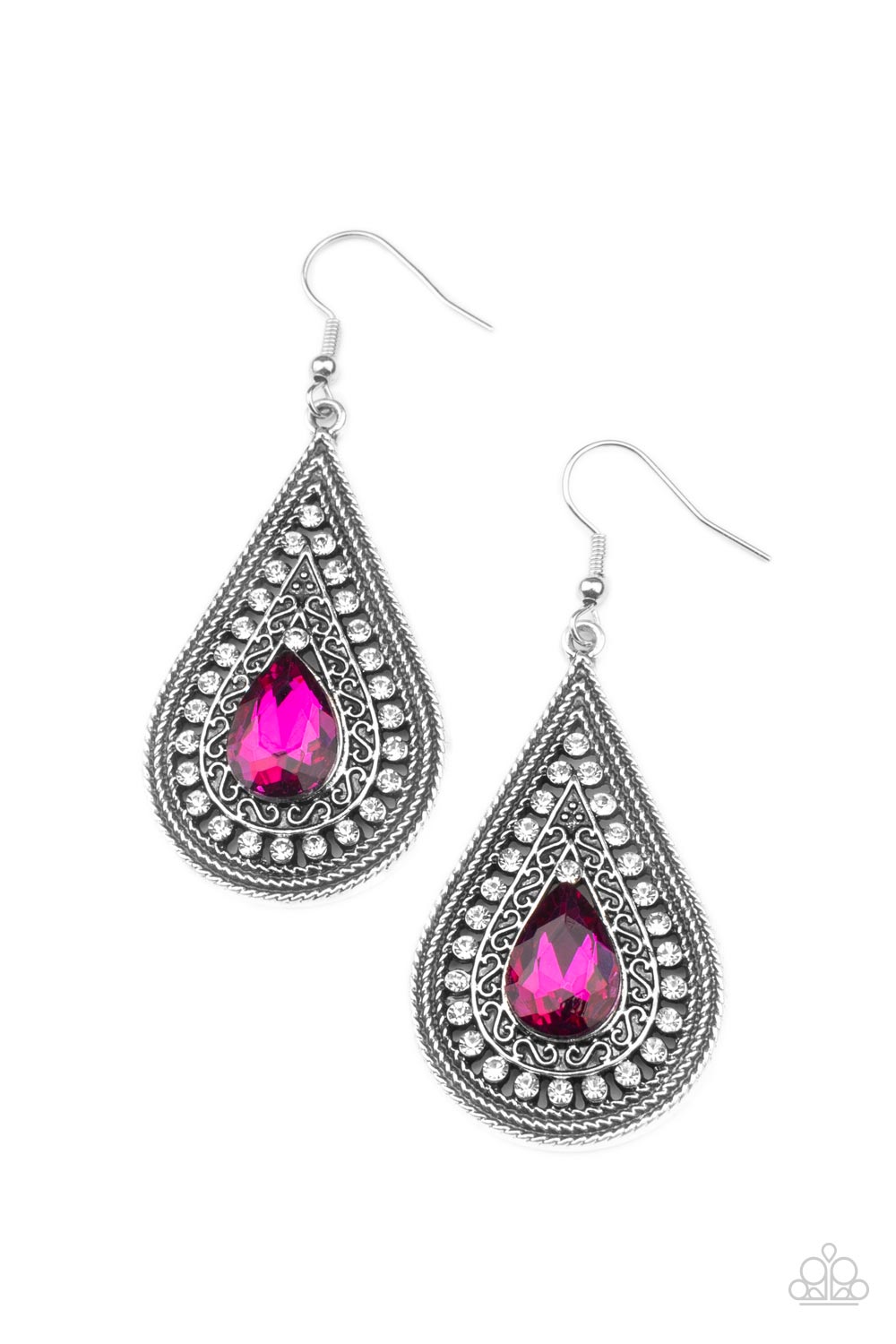 Metro Masquerade Earrings__Pink