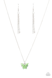 Butterfly Prairies Necklace__Green