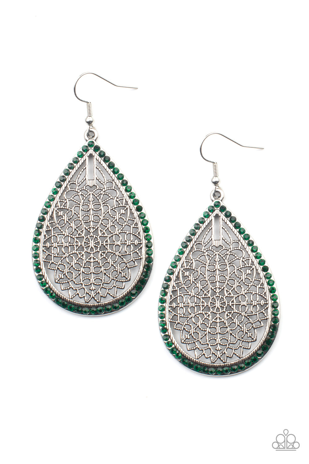 Fleur de Fantasy Earrings__Green