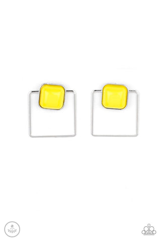 FLAIR and Square Earrings__Yellow